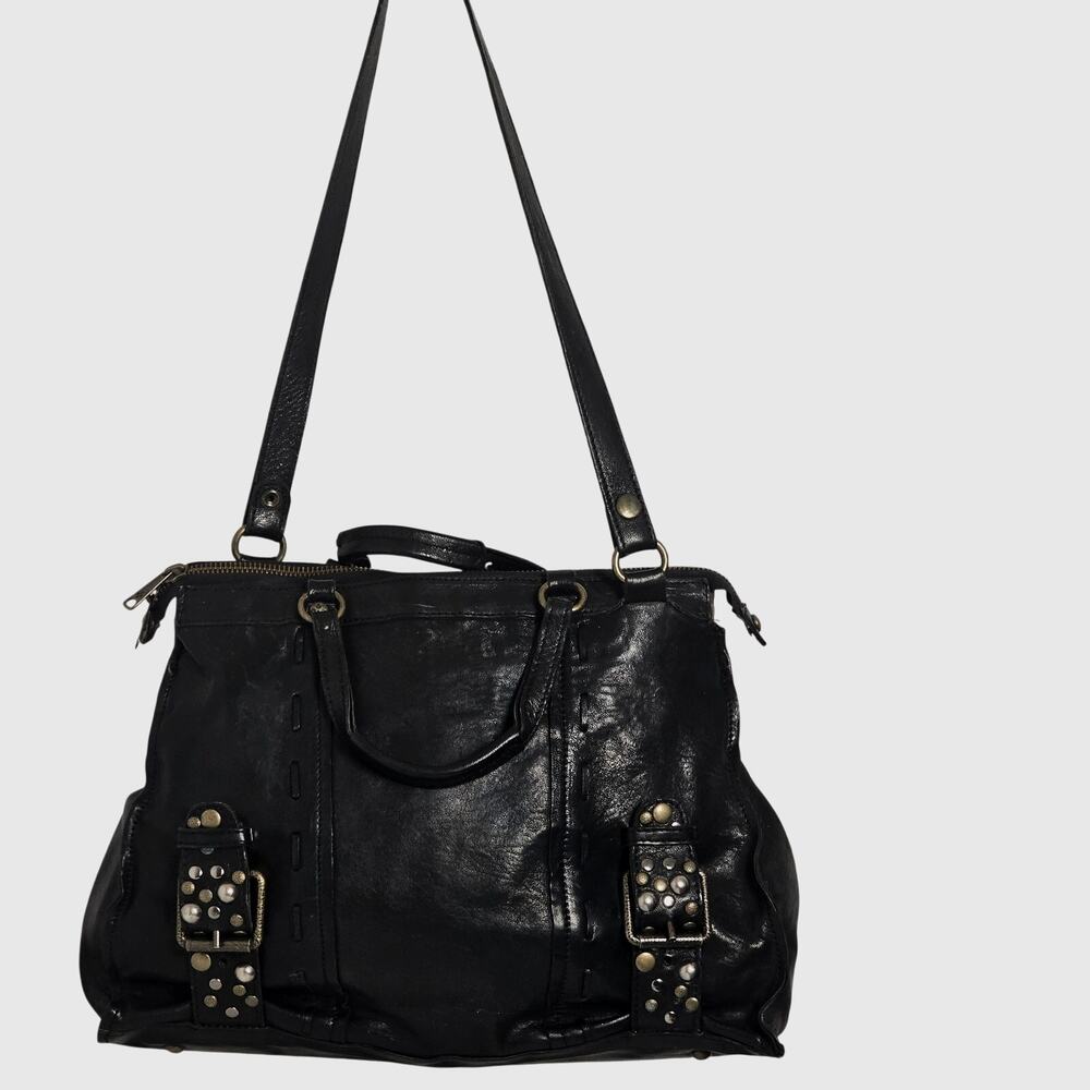 Patricia Nash Studded Satchel Leather Large Western Style